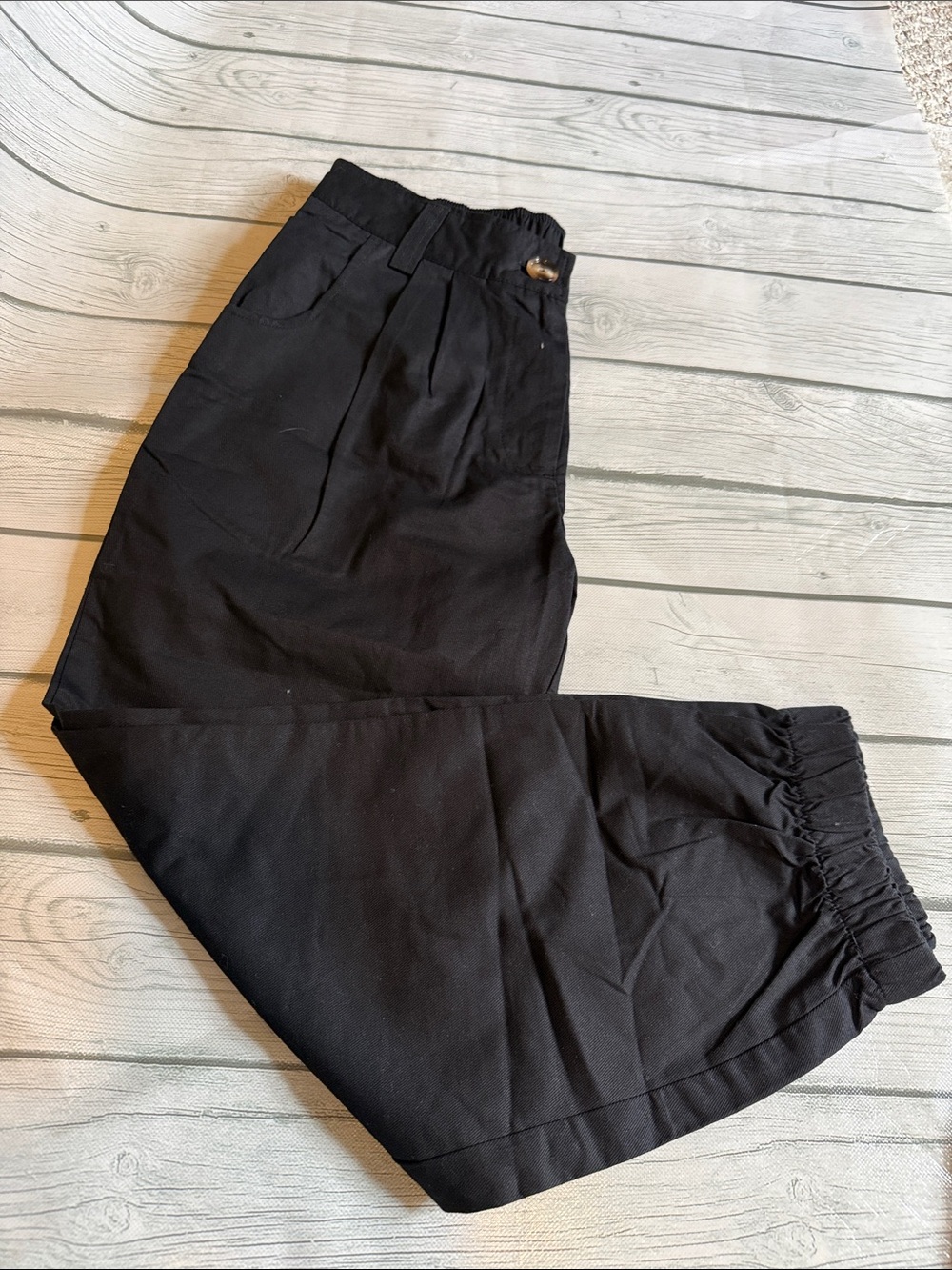 Halara Black Elastic Waist Casual Pants